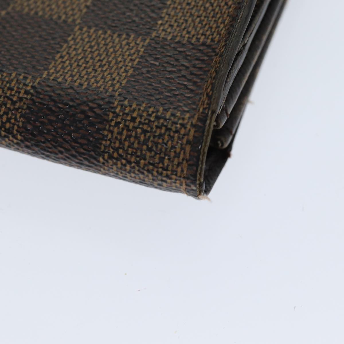 LOUIS VUITTON Damier Ebene Porte Monnaie Credit Wallet N61725 LV Auth 79856