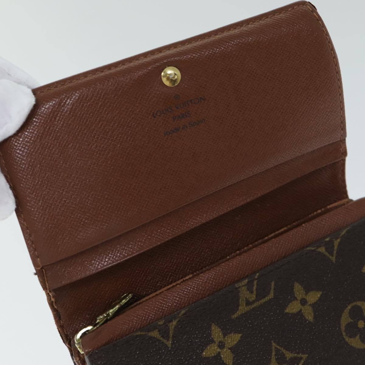 LOUIS VUITTON Monogram Porte Monnaie Billets Tresor Wallet M61730 LV Auth 79857