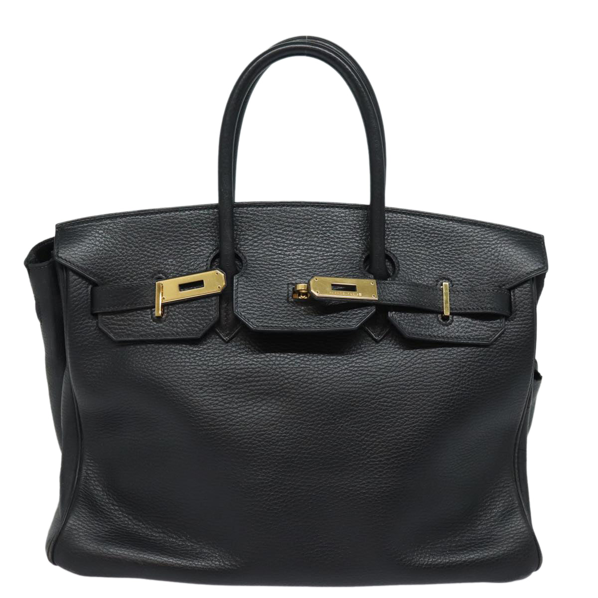 HERMES Birkin 35 Hand Bag Togo Leather Black Auth 79861 - 0