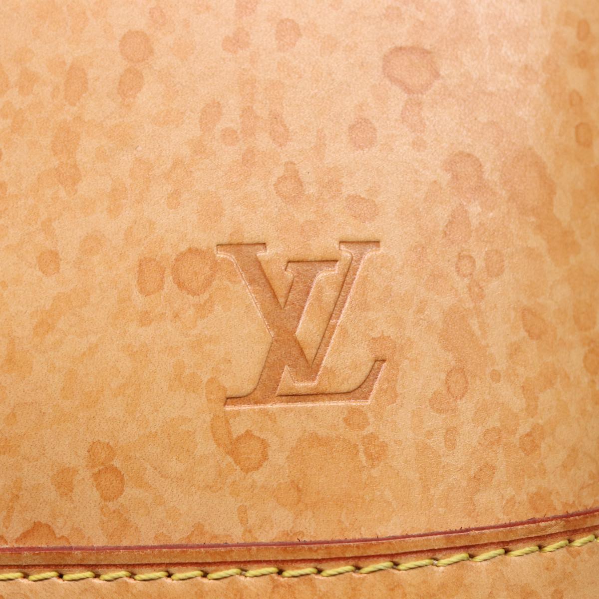 LOUIS VUITTON Nomad leather Alma Hand Bag Beige M85000 LV Auth 79879