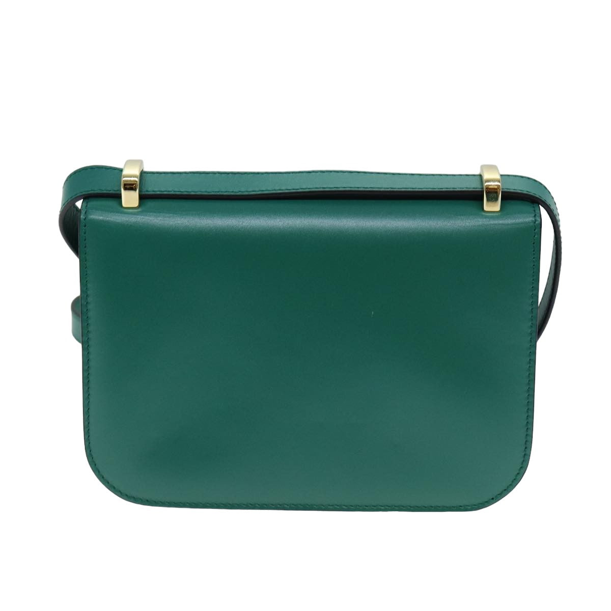 PRADA Shoulder Bag Leather Green Auth 79881A - 0