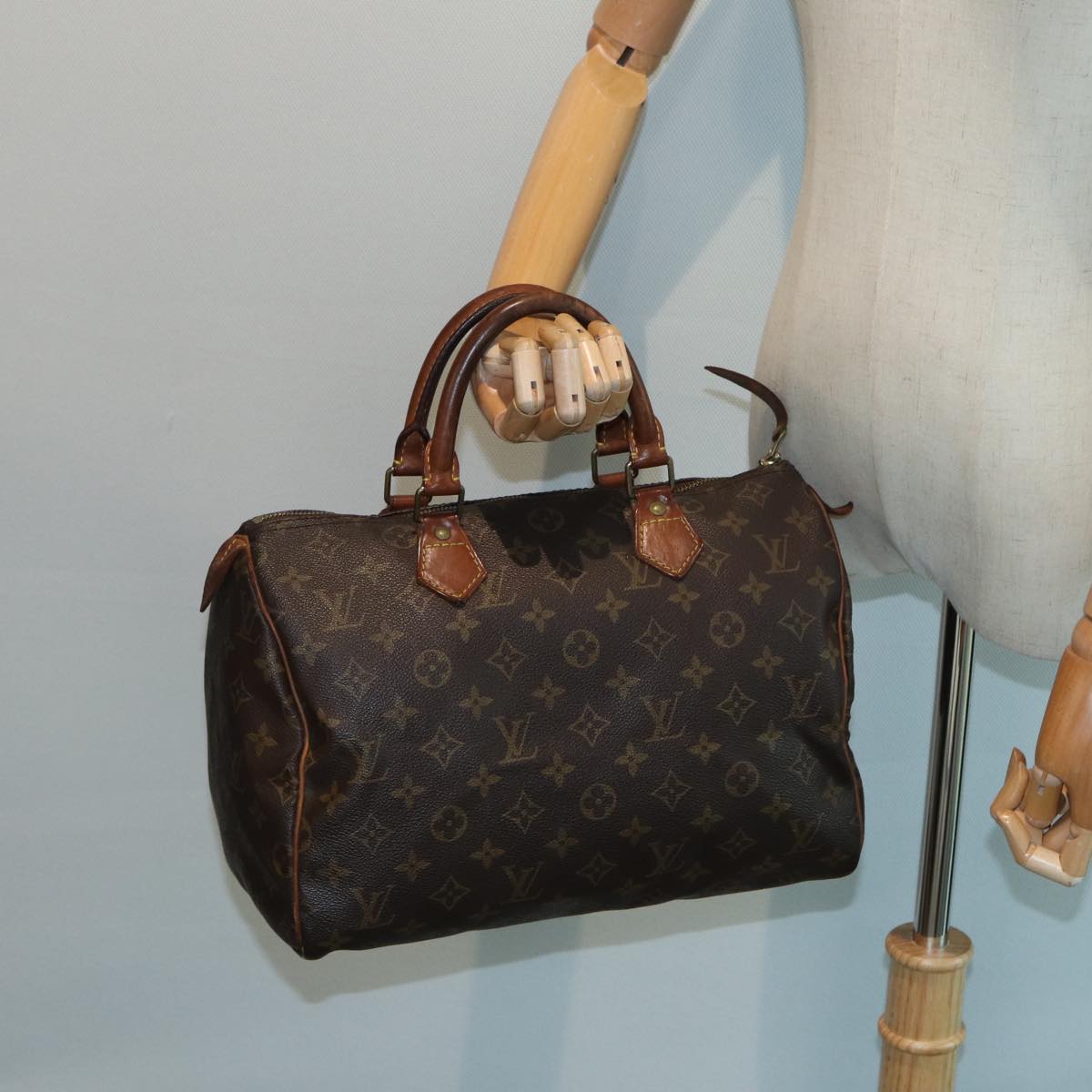 LOUIS VUITTON Monogram Speedy 30 Hand Bag M41526 LV Auth 79883