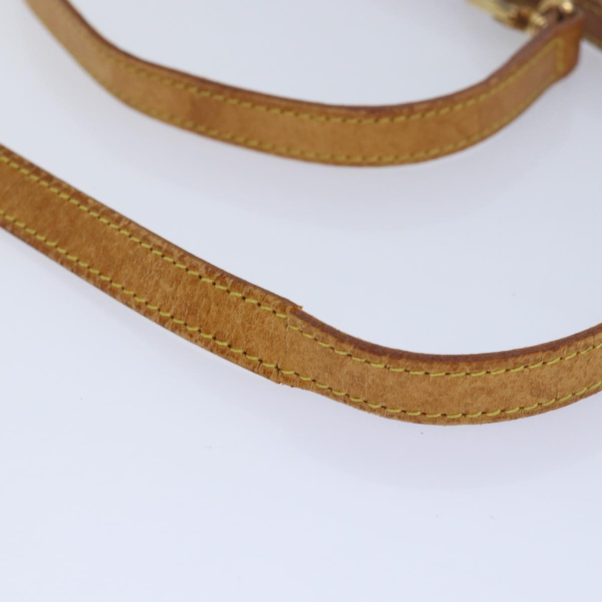 LOUIS VUITTON Shoulder Strap Leather 37.4"" Beige LV Auth 79891