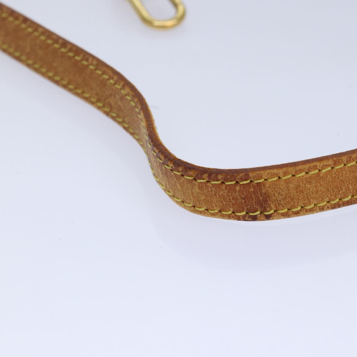 LOUIS VUITTON Shoulder Strap Leather 37.4"" Beige LV Auth 79891