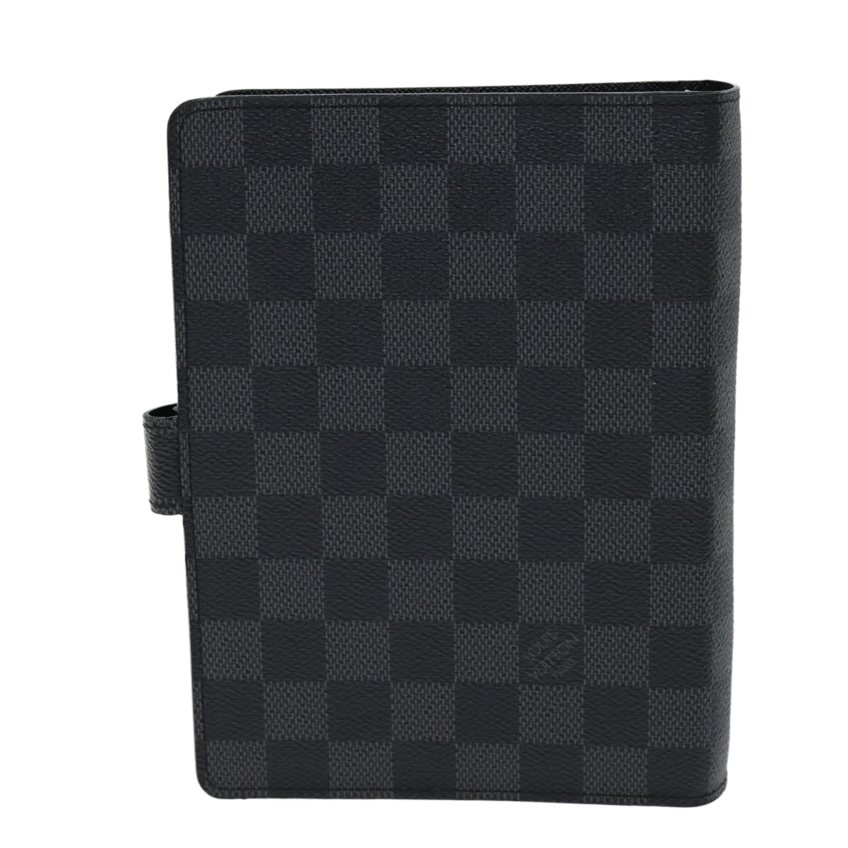 LOUIS VUITTON Damier Graphite Agenda MM Day Planner Cover R20242 LV Auth 79895 - 0