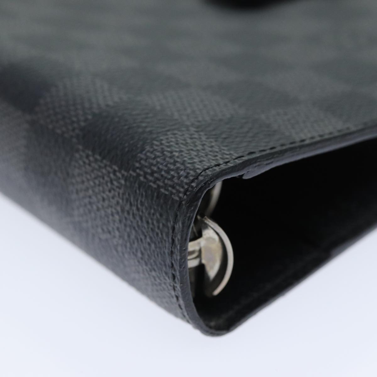 LOUIS VUITTON Damier Graphite Agenda MM Day Planner Cover R20242 LV Auth 79895