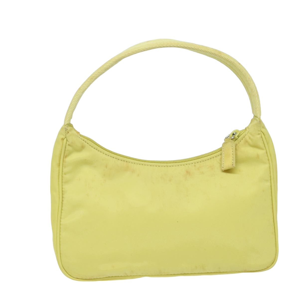 PRADA Accessory Pouch Nylon Yellow Pink Auth 79906 - 0