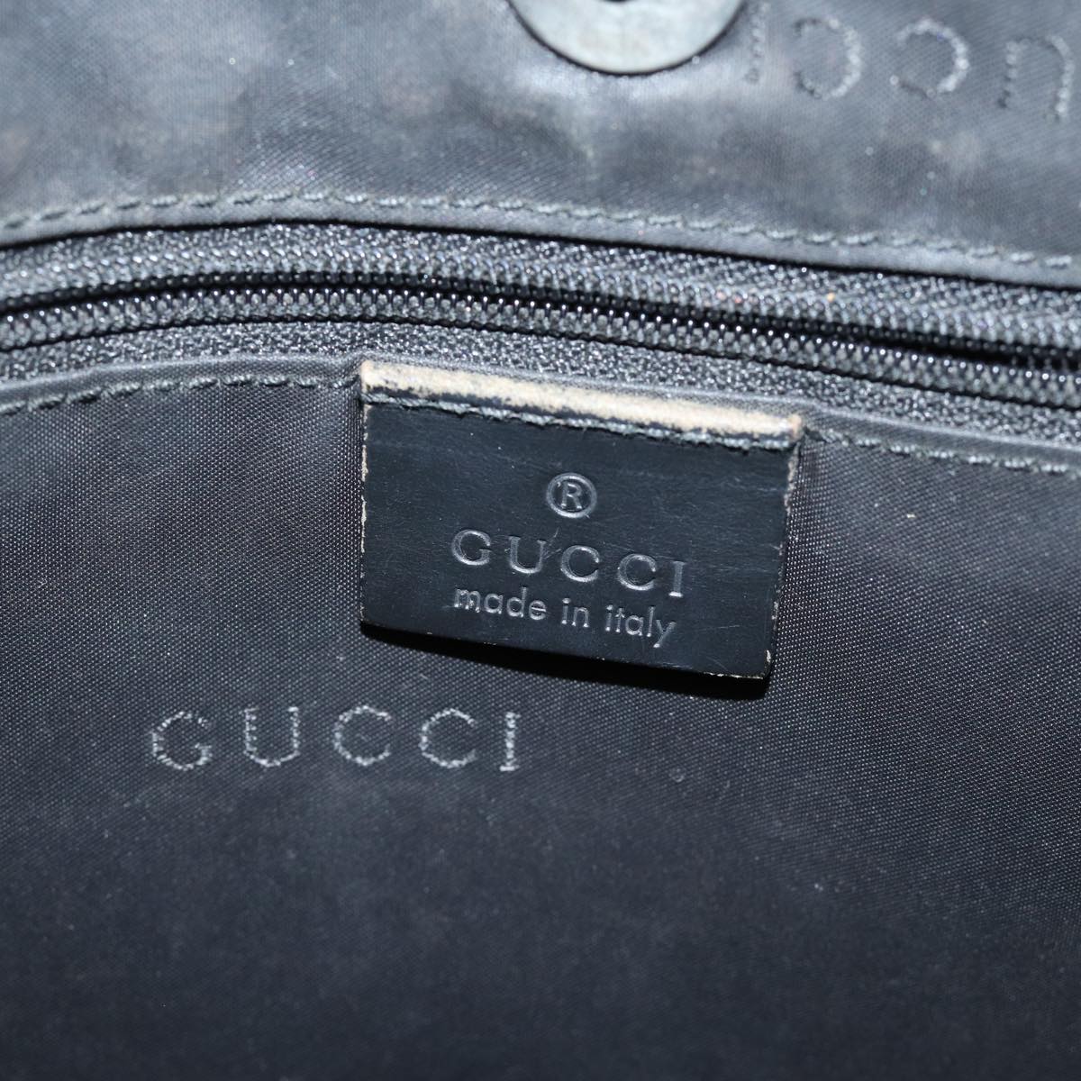 GUCCI Shoulder Bag Leather Black 001 3297 Auth 79909