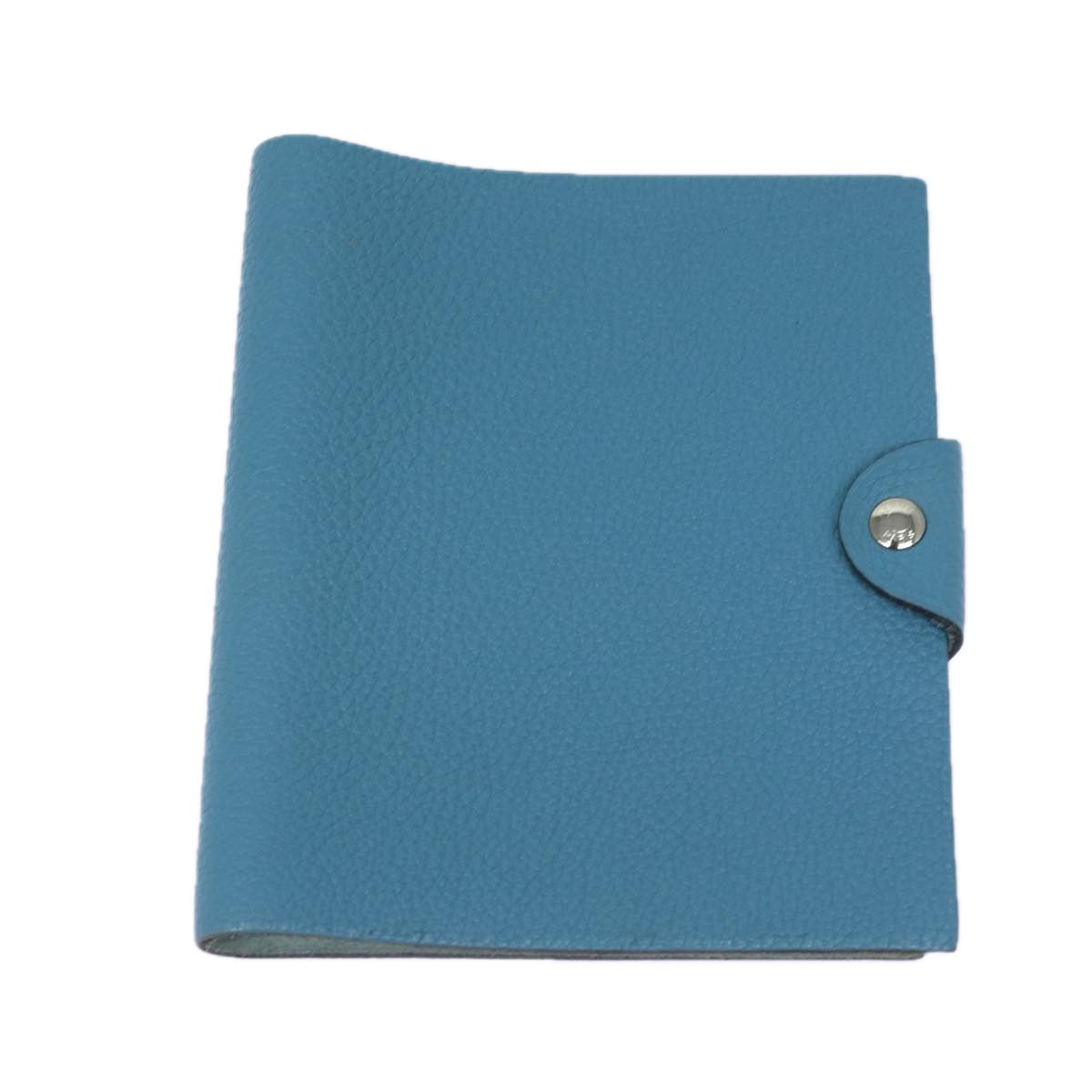 HERMES Yuris PM Day Planner Cover Leather Blue Auth 79910 - 0