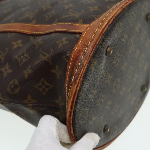 LOUIS VUITTON Monogram Bucket GM Shoulder Bag M42236 LV Auth 79920