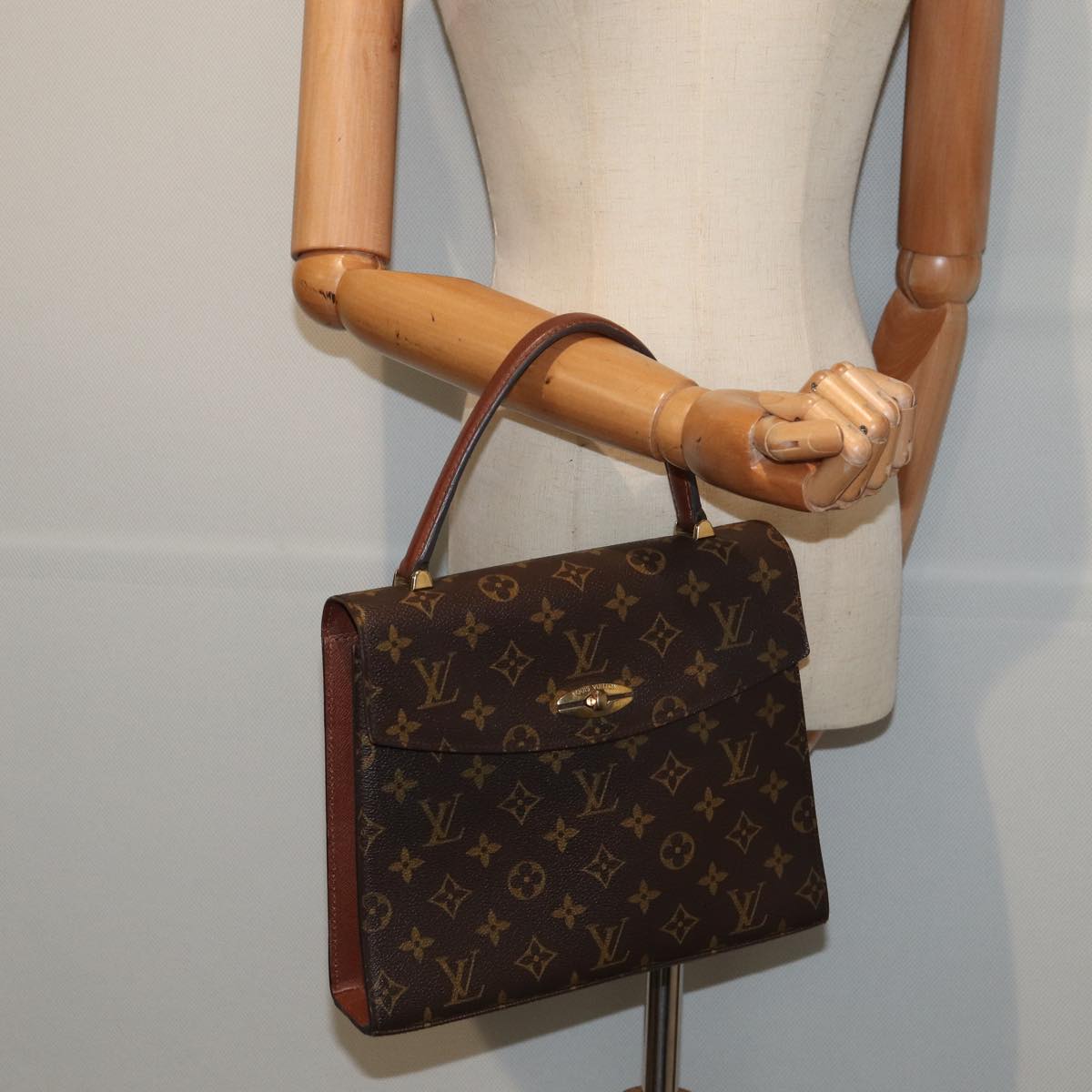 LOUIS VUITTON Monogram Malesherbes Hand Bag M51379 LV Auth 79961