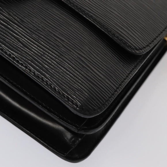 LOUIS VUITTON Epi Bicolor Free Run Shoulder Bag Black Blue M52415 LV Auth 79972