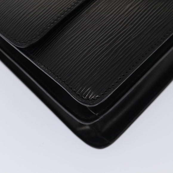 LOUIS VUITTON Epi Bicolor Free Run Shoulder Bag Black Blue M52415 LV Auth 79972