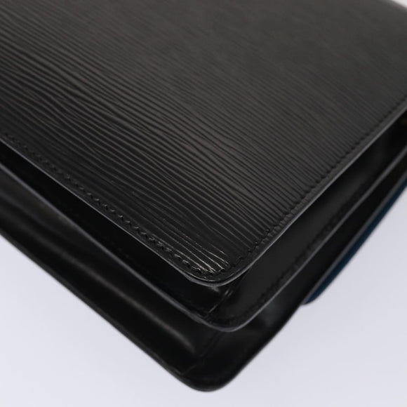 LOUIS VUITTON Epi Bicolor Free Run Shoulder Bag Black Blue M52415 LV Auth 79972