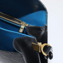 LOUIS VUITTON Epi Bicolor Free Run Shoulder Bag Black Blue M52415 LV Auth 79972-9