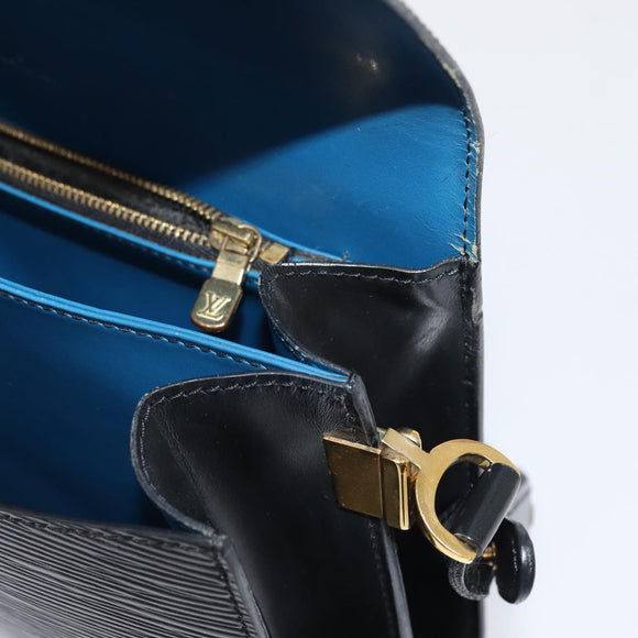 LOUIS VUITTON Epi Bicolor Free Run Shoulder Bag Black Blue M52415 LV Auth 79972