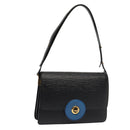 LOUIS VUITTON Epi Bicolor Free Run Shoulder Bag Black Blue M52415 LV Auth 79972-1