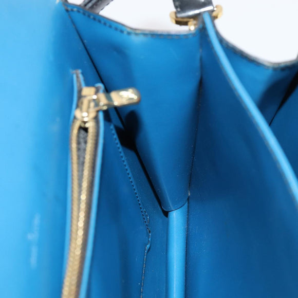 LOUIS VUITTON Epi Bicolor Free Run Shoulder Bag Black Blue M52415 LV Auth 79972