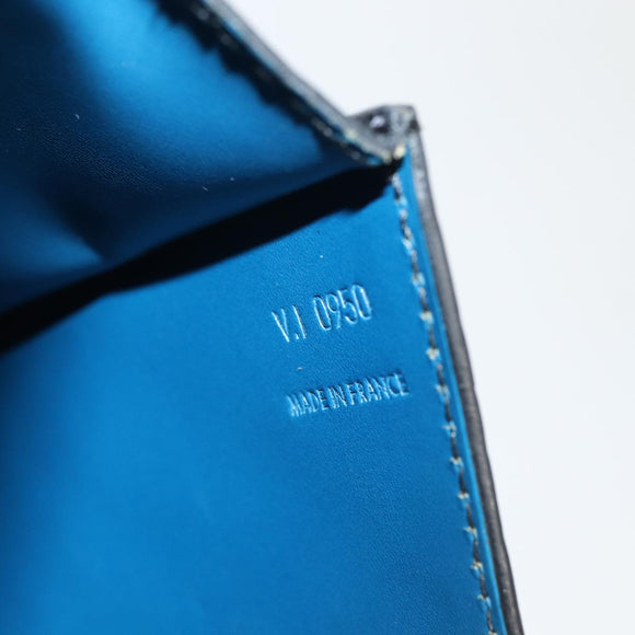 LOUIS VUITTON Epi Bicolor Free Run Shoulder Bag Black Blue M52415 LV Auth 79972