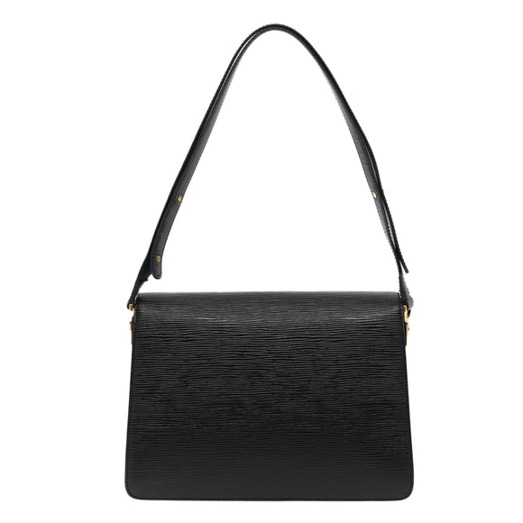 LOUIS VUITTON Epi Bicolor Free Run Shoulder Bag Black Blue M52415 LV Auth 79972