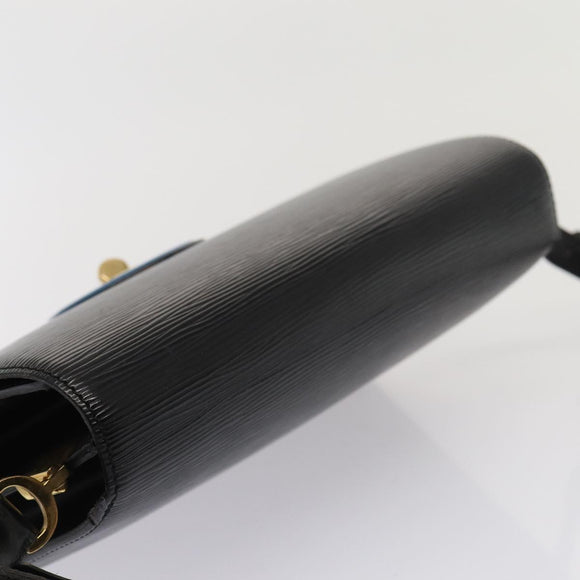 LOUIS VUITTON Epi Bicolor Free Run Shoulder Bag Black Blue M52415 LV Auth 79972