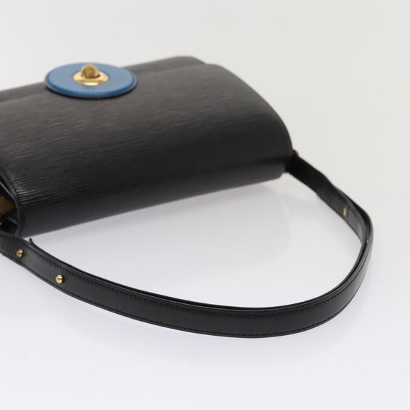 LOUIS VUITTON Epi Bicolor Free Run Shoulder Bag Black Blue M52415 LV Auth 79972