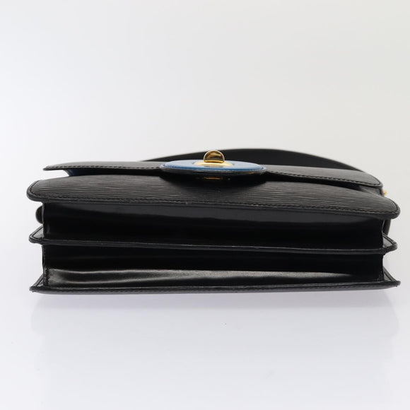 LOUIS VUITTON Epi Bicolor Free Run Shoulder Bag Black Blue M52415 LV Auth 79972