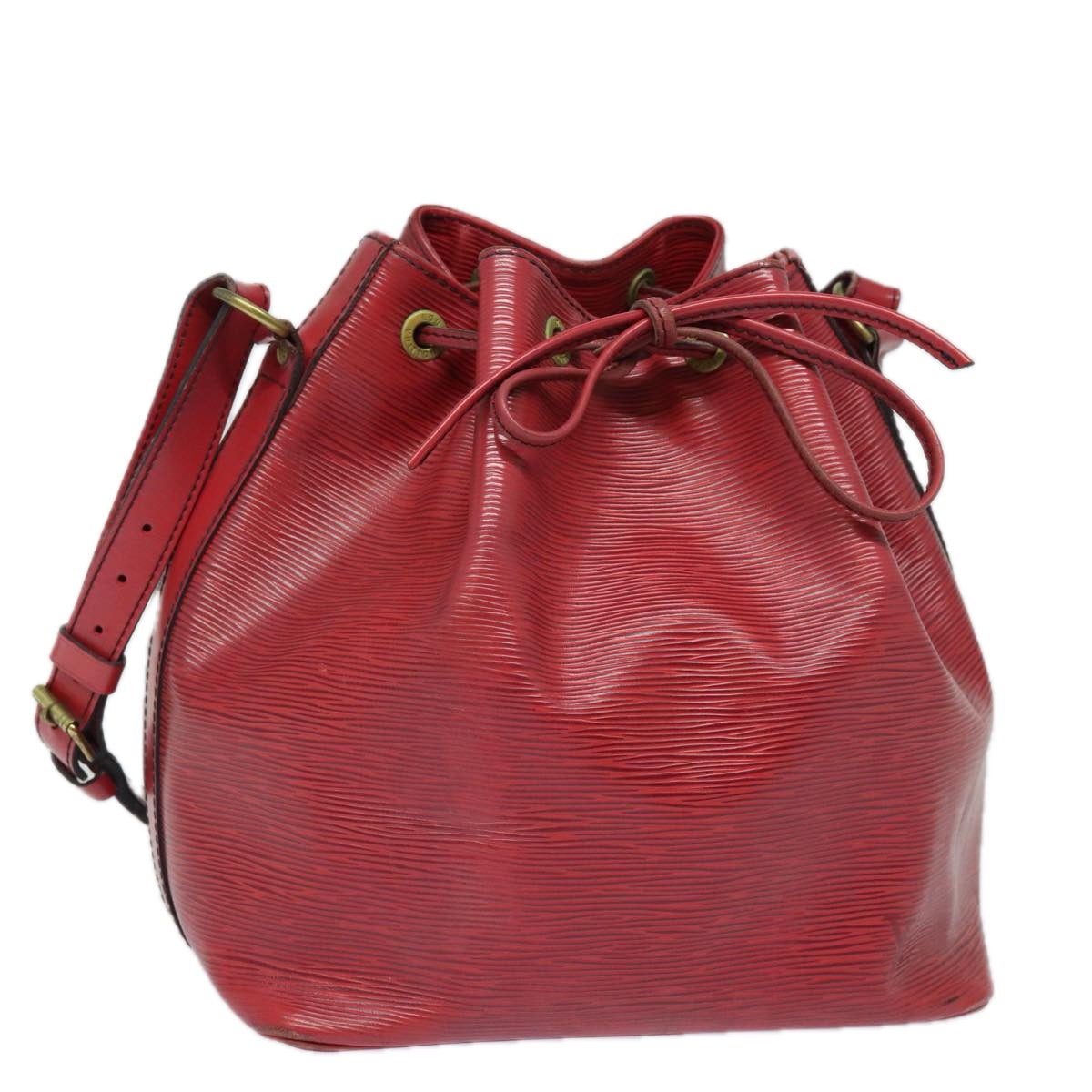 LOUIS VUITTON Epi Petit Noe Shoulder Bag Red M44107 LV Auth 79998