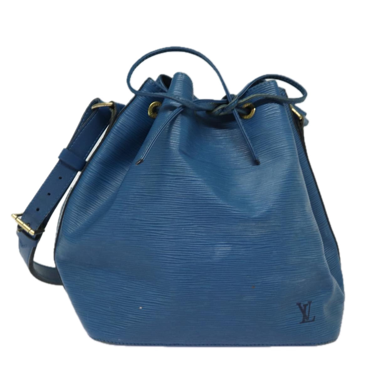 LOUIS VUITTON Epi Petit Noe Shoulder Bag Blue M44105 LV Auth 79999