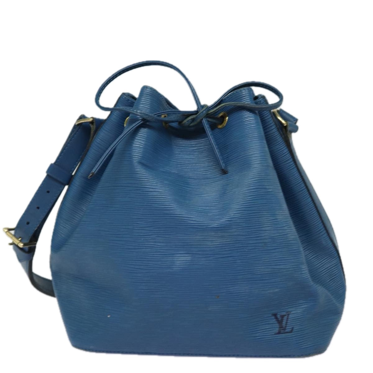 LOUIS VUITTON Epi Petit Noe Shoulder Bag Blue M44105 LV Auth 79999