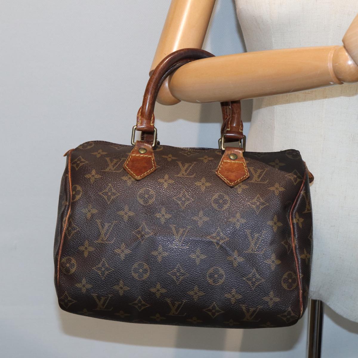 LOUIS VUITTON Monogram Speedy 25 Hand Bag M41528 LV Auth 80004