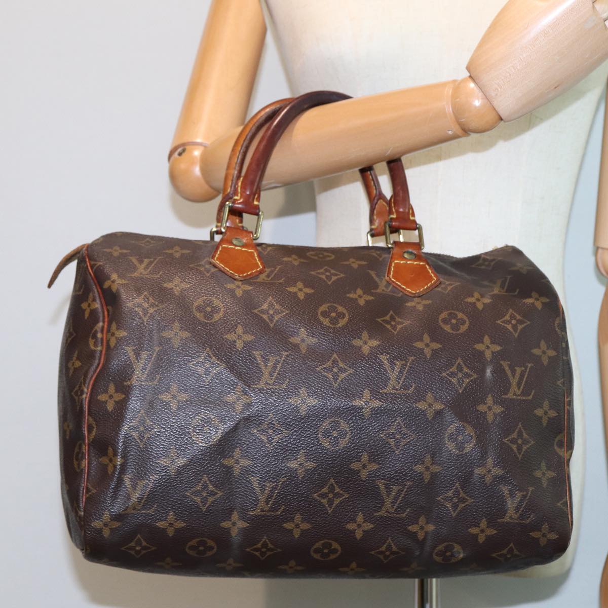 LOUIS VUITTON Monogram Speedy 30 Hand Bag M41526 LV Auth 80011