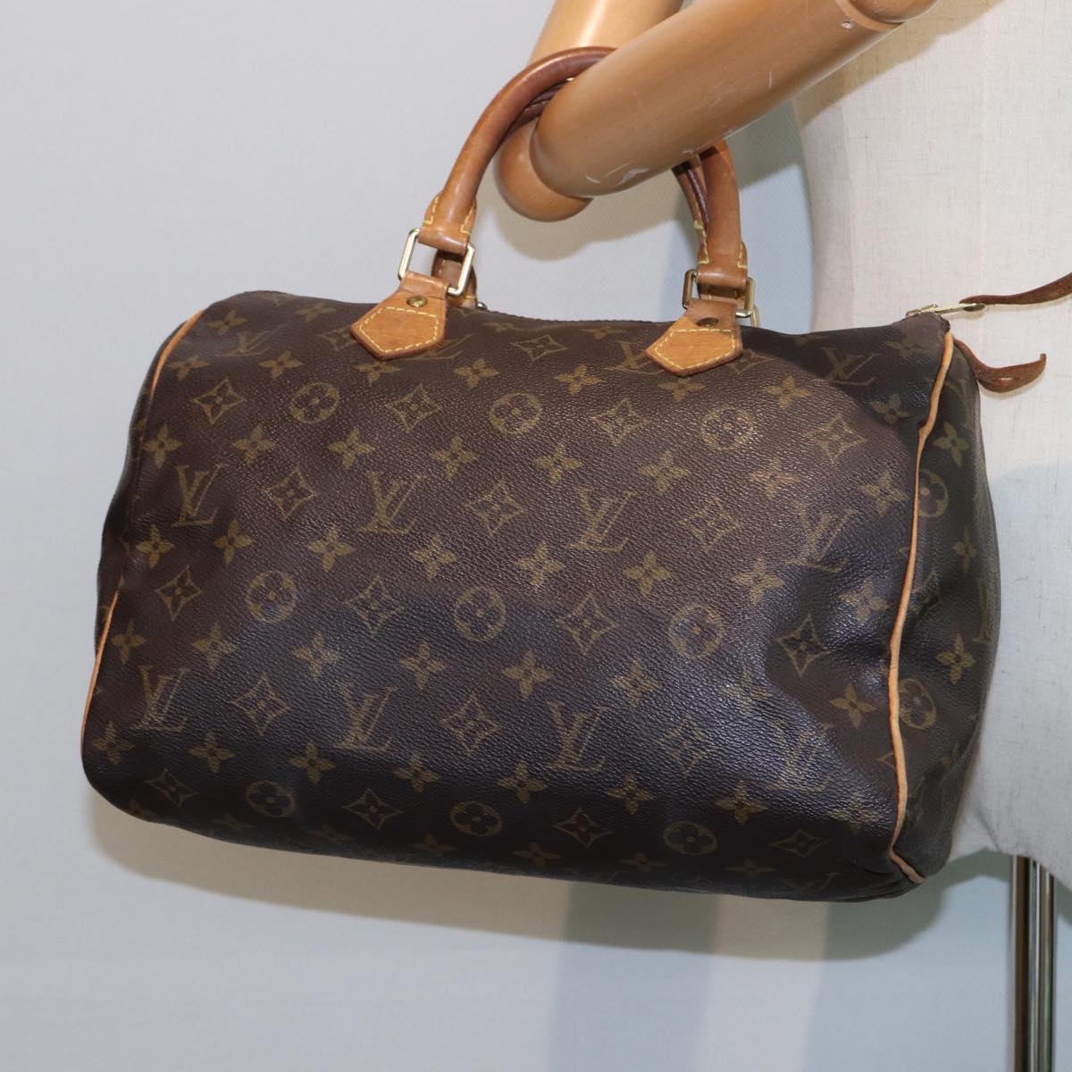 LOUIS VUITTON Monogram Speedy 30 Hand Bag M41526 LV Auth 80012