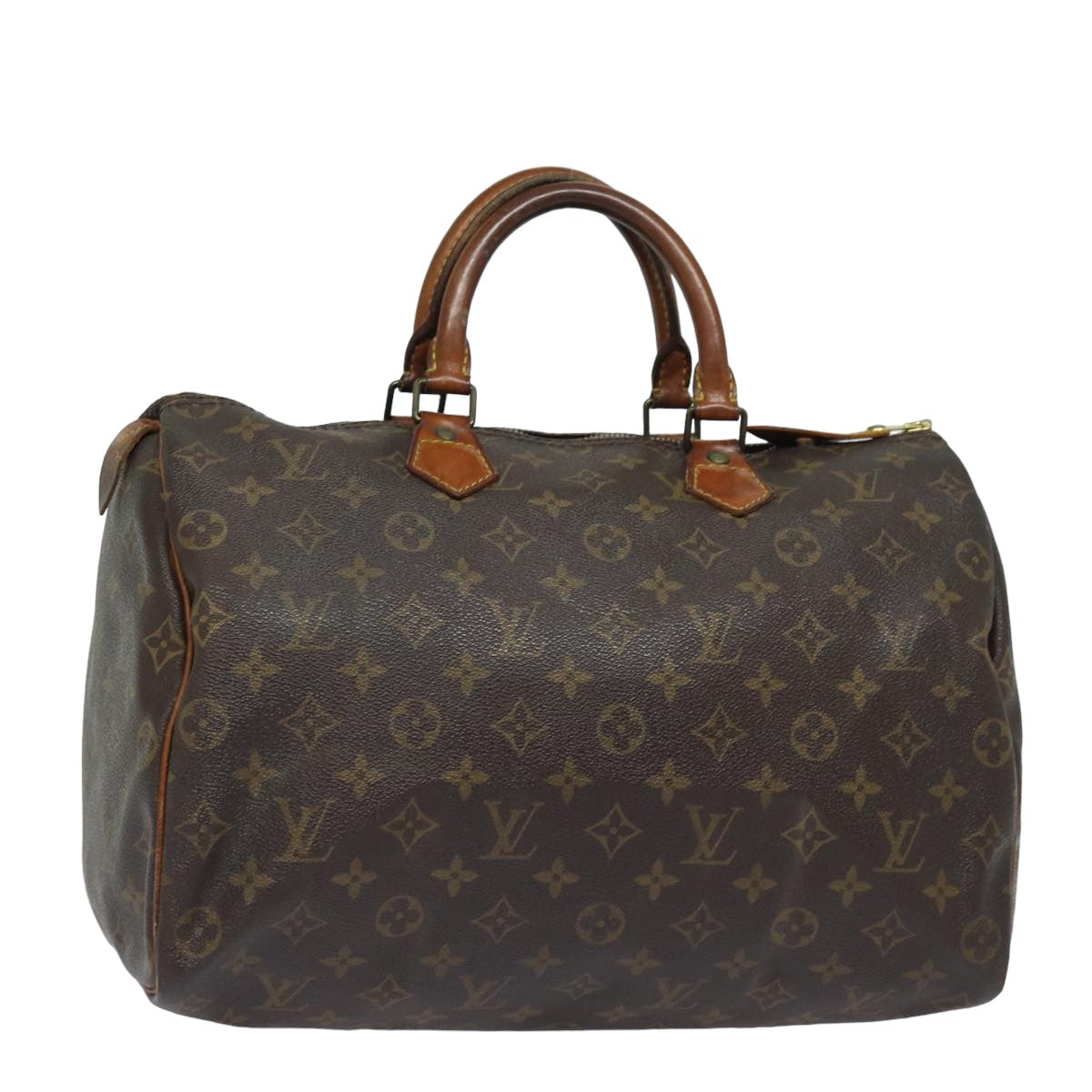 LOUIS VUITTON Monogram Speedy 35 Hand Bag M41524 LV Auth 80015