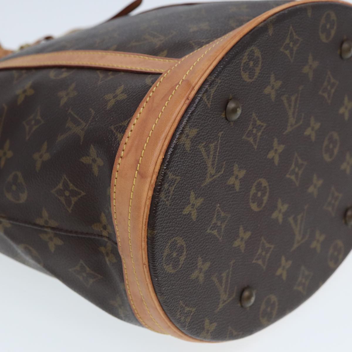 LOUIS VUITTON Monogram Bucket GM Shoulder Bag M42236 LV Auth 80018