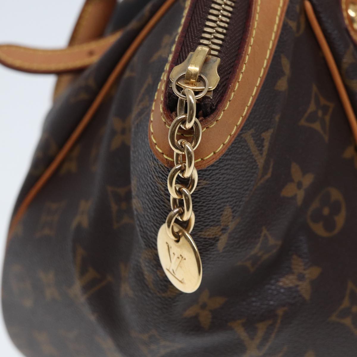 LOUIS VUITTON Monogram Tivori GM Hand Bag M40144 LV Auth 80034