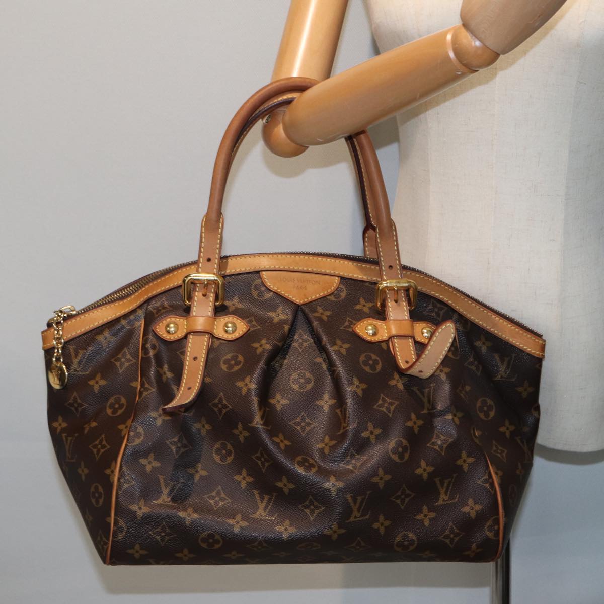 LOUIS VUITTON Monogram Tivori GM Hand Bag M40144 LV Auth 80034