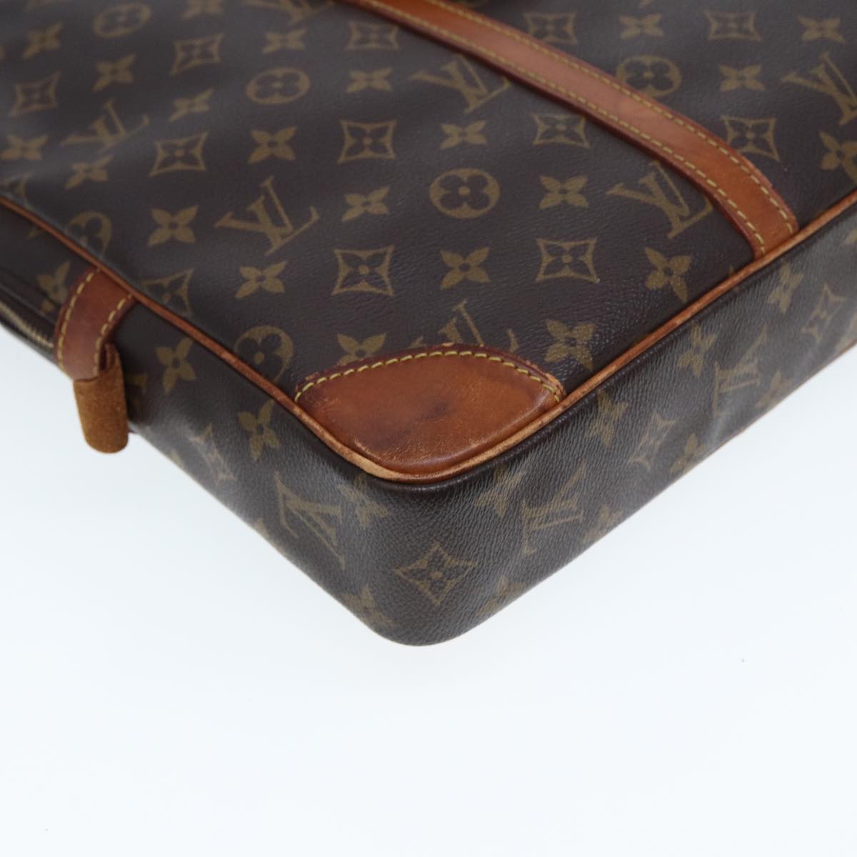 LOUIS VUITTON Monogram Porte Documents Voyage Hand Bag M53361 Auth 80045