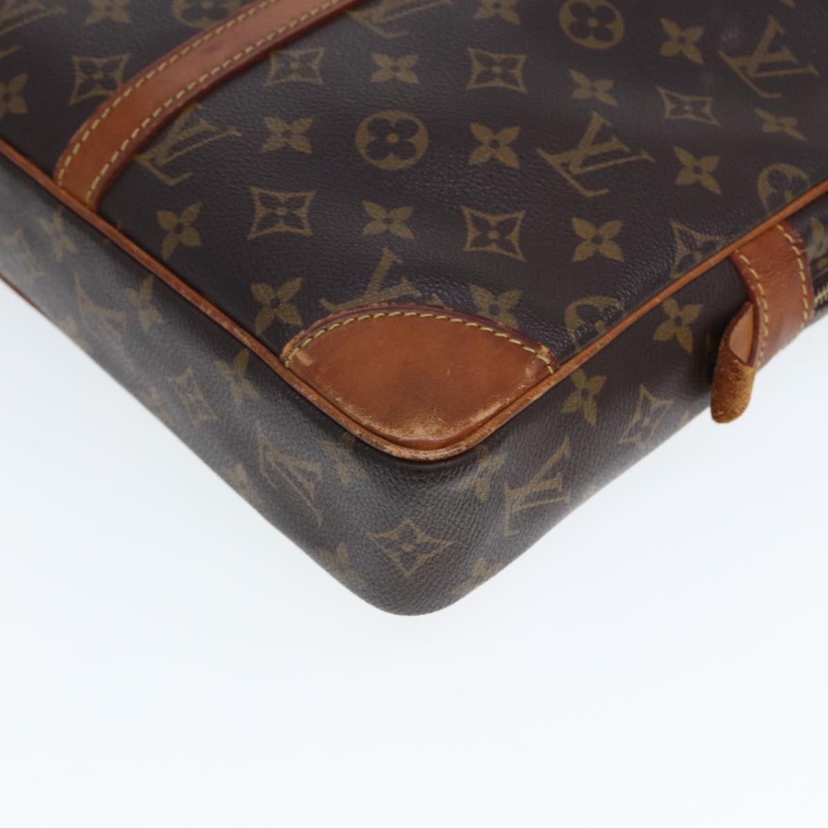 LOUIS VUITTON Monogram Porte Documents Voyage Hand Bag M53361 Auth 80045