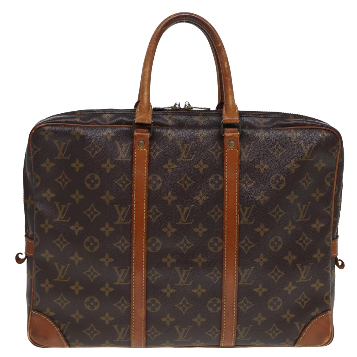 LOUIS VUITTON Monogram Porte Documents Voyage Hand Bag M53361 Auth 80045 - 0