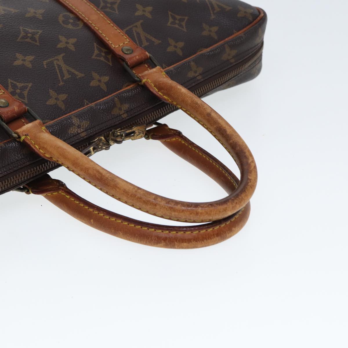 LOUIS VUITTON Monogram Porte Documents Voyage Hand Bag M53361 Auth 80045