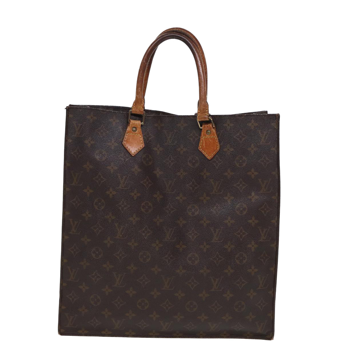 LOUIS VUITTON Monogram Sac Plat Hand Bag M51140 LV Auth 80046 - 0