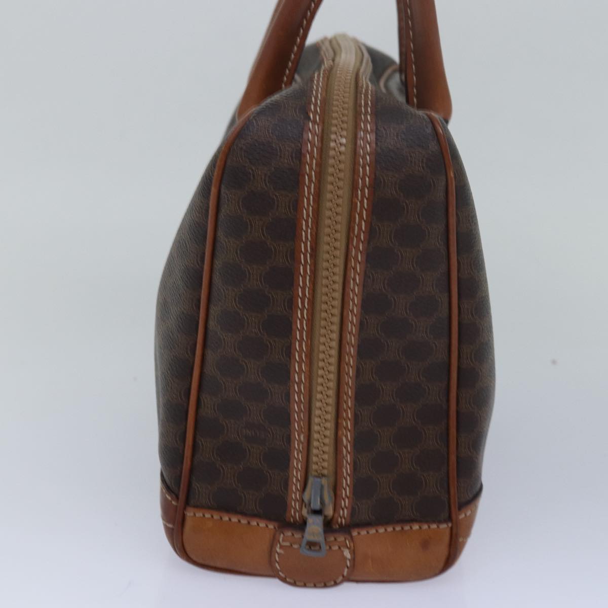 CELINE Macadam Canvas Hand Bag Brown Auth 80058