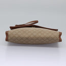 CELINE Macadam Canvas Shoulder Bag Beige Auth 80064-10