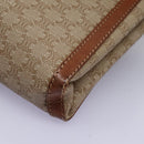 CELINE Macadam Canvas Shoulder Bag Beige Auth 80064-12