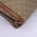 CELINE Macadam Canvas Shoulder Bag Beige Auth 80064-13