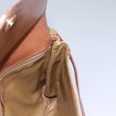 CELINE Macadam Canvas Shoulder Bag Beige Auth 80064-19