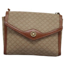 CELINE Macadam Canvas Shoulder Bag Beige Auth 80064-2