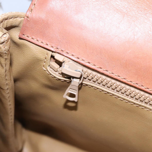 CELINE Macadam Canvas Umhängetasche Beige Auth 80064