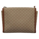 CELINE Macadam Canvas Shoulder Bag Beige Auth 80064-3